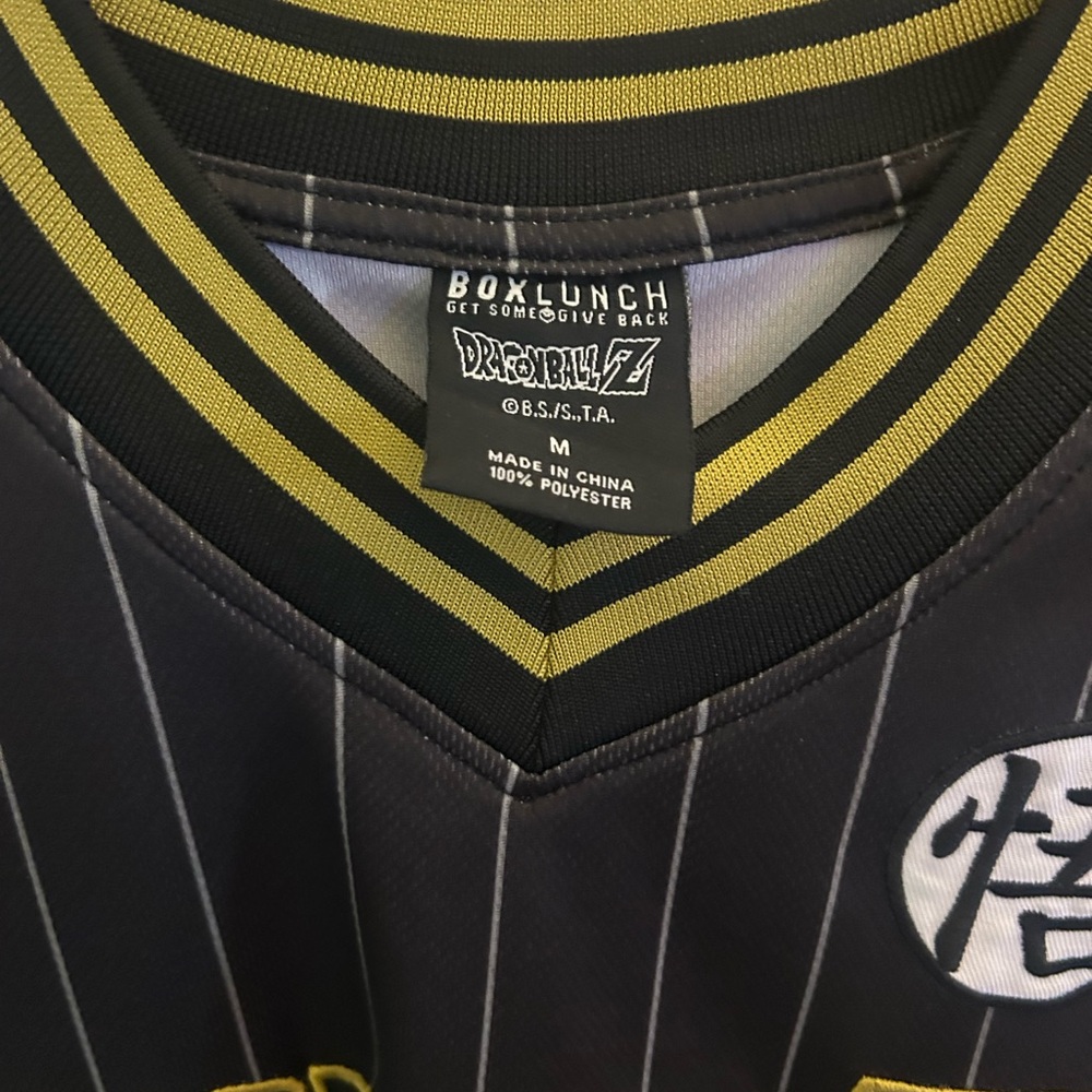 Dragon Ball Z Black and Yellow Men's Jersey